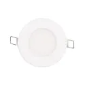 Downlight encastrable LED PANEL FLAT 85 R SCCT MP rond, CCT Switch, commutable, multipower IP44, blanche 