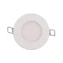 Downlight encastrable LED PANEL FLAT 85 R SCCT DIM C rond, CCT Switch IP44, blanche gradable