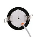 nobilé recessed downlight LED PANEL FLAT 85 R SCCT MP round, CCT Switch, switchable, multipower IP44, black 