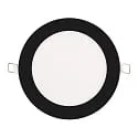 Downlight encastrable LED PANEL FLAT 145 R SCCT MP rond, CCT Switch, commutable, multipower IP44, noir 