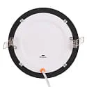 Downlight encastrable LED PANEL FLAT 145 R SCCT DIM C rond, CCT Switch IP44, noir gradable