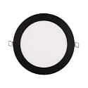 Downlight encastrable LED PANEL FLAT 170 R SCCT DIM C rond, CCT Switch IP44, noir gradable