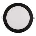 Downlight encastrable LED PANEL FLAT 225 R SCCT MP plat, commutable, multipower IP44, noir 