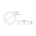 nobilé Downlight de surface LED PANEL FLAT 170 R SCCT DIM C rond, CCT Switch IP44, noir gradable