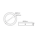 Downlight de surface LED PANEL FLAT 220 R SCCT MP rond, CCT Switch, commutable, multipower IP44, blanche 