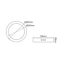nobilé Downlight de surface LED PANEL FLAT 300 R SCCT MP rond, CCT Switch, commutable, multipower IP44, blanche 