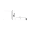 nobilé Downlight de surface LED PANEL FLAT 300 Q SCCT DIM C angulaire, CCT Switch IP44, noir gradable