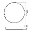 nobilé surface luminaire WD 300 R SCCT MP SENSOR with sensor, CCT Switch, switchable, multipower IP44, black 