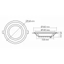 nobilé Panneau à LED LED GLAS PANEL 160R SCCT CCT Switch, dimmable