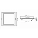 nobilé Panneau à LED LED GLAS PANEL 160Q DTW Dim-To-Warm, gradable 11W 50 - 850lm 2000 - 3000K 120° 120° CRI >80
