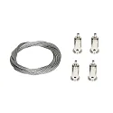 Accessoire Suspension câble LED PANEL FLAT lot de 4, gris 4.25cm