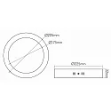nobilé Panneau à LED LED PANEL AUFBAU 220 Q, gradable 16W 1040lm 3000K 120° 120° CRI >80