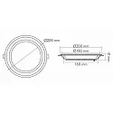 nobilé Panneau à LED LED GLAS PANEL 200R SCCT rond, CCT Switch