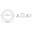 nobilé Downlight encastrable LED PANEL FLAT 105 R 350MA IP44 rond, bloc d'alimentation exclusif IP44, blanche gradable