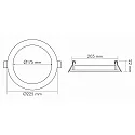 nobilé recessed downlight LED PANEL FLAT 190 R 830 350MA OPAL standard, round, excl. LED driver IP20, white dimmable