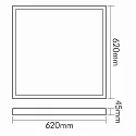 nobilé Panneau à LED LED PANEL AUFBAU UGR<19 pour VDU, UGR < 19, commutable, 35W 4200lm 4000K CRI >80