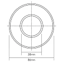 nobilé Recessed outdoor luminaire WT 50 R, IP65 on front, Ø 8.6cm, GX5.3 max. 50W, matt titan