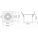 nobilé Recessed LED luminaire LED MINI KARDAN E1, 7W 3000K 38°, CRi>90, dimmable, matt titatium
