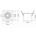 nobilé Lumière encastrée LED MINI KARDAN E1 BIO à 1 flamme, pivotant, dimmable IP40, dégager, noir 
