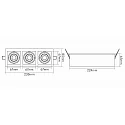 nobilé Lumière encastrée LED MINI KARDAN E3 BIO 3 flammes, pivotant, dimmable IP40, dégager, noir 