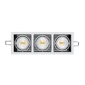 Lumière encastrée LED MINI KARDAN E3 BIO 3 flammes, pivotant, dimmable IP40, dégager, noir 