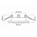 nobilé Recessed spot DOWNLIGHT C 3830, Ø 8.8cm, swiveling, white