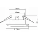 Recessed spot DOWNLIGHT C 3840, Ø 7cm, swiveling, matt chrome