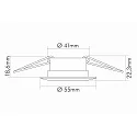 nobilé Recessed spot DOWNLIGHT C 3860, Ø 5.5cm, fixed optics, 24 carat gold-plated