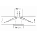 nobilé Recessed luminaire for starry sky C 392, Ø 4cm, G4, white