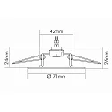 nobilé Plafonnier encastré C 410 Gy6,35 IP20, or gradable