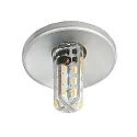 Plafonnier encastré C 411 G4 IP20, chromé mat gradable