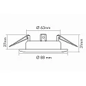 nobilé Downlight D 3830 pivotant IP20, chrome, or, noir  gradable