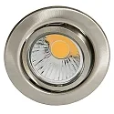 Downlight D 3830 pivotant IP20, nickel brossé gradable