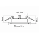 nobilé Downlight D 3830 Q pivotant IP20, chromé mat gradable