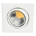 Downlight D 3830 Q pivotant IP20, blanc mat gradable
