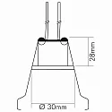nobilé Recessed luminaire for starry sky N 411, Ø 3cm, G4, matt chrome