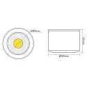 nobilé Downlight A 5068 rond IP40, noir mat gradable