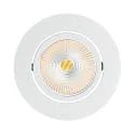 Downlight 5068 ECO FLAT SCCT 38° DIM C rond, pivotant, CCT Switch IP40, blanc mat gradable