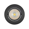 recessed downlight ECO FLAT 5068R DIM / 38° round, CCT Switch, dimmable IP40, black matt dimmable