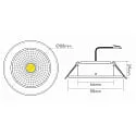 nobilé recessed downlight ECO FLAT 5068R DIM / 38° round, CCT Switch, dimmable IP40, black matt dimmable