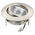nobilé Downlight 5068 ECO FLAT SCCT 38° DIM C rond, pivotant, CCT Switch IP40, nickel brossé gradable