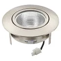 nobilé Downlight 5068 ECO FLAT SCCT 38° DIM C rond, pivotant, CCT Switch IP40, nickel brossé gradable
