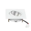 nobilé Downlight 5068Q ECO FLAT SCCT 38° DIM C angulaire, pivotant, CCT Switch IP40, blanc mat gradable