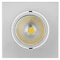 Recessed LED spot 5068Q ECO FLAT, square, 350mA, 8W 4000K 750lm 38°, swivelling, dimmable, matt chrome