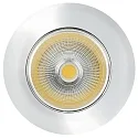 Recessed LED spot 5068 ECO FLAT, IP44, round, 350mA, 8W 4000K 750lm 38°, CRi>90, dimmable, chrome