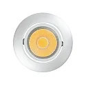 Recessed LED downlight A 5068 T FLAT, Ø 8.8cm, COB, 8W 3000K 38°, swivelling, matt chrome