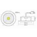 nobilé Lumière encastrée 5068 ECO FLAT BIO dimmable IP40, chrome, dégager gradable 8W 530lm 4000K CRI 97