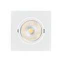Downlight 5068Q ECO FLAT BIO angulaire IP40, blanc mat gradable