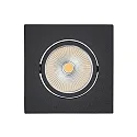 Downlight 5068Q ECO FLAT BIO angulaire IP40, noir mat gradable