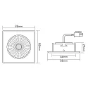 nobilé downlight 5068Q ECO FLAT TUN square IP40, black matt 
